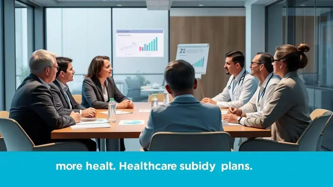 Future outlook on healthcare subsidies