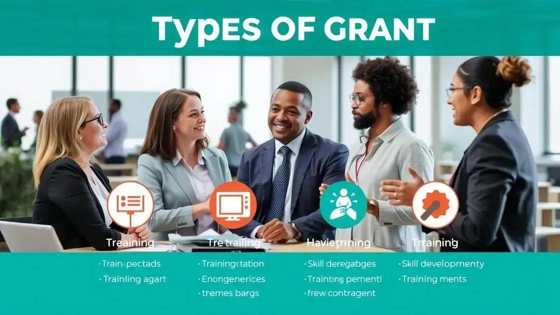 Types of available workforce development grants