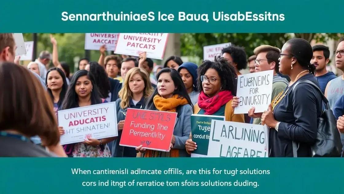 Advocacy and solutions for funding issues