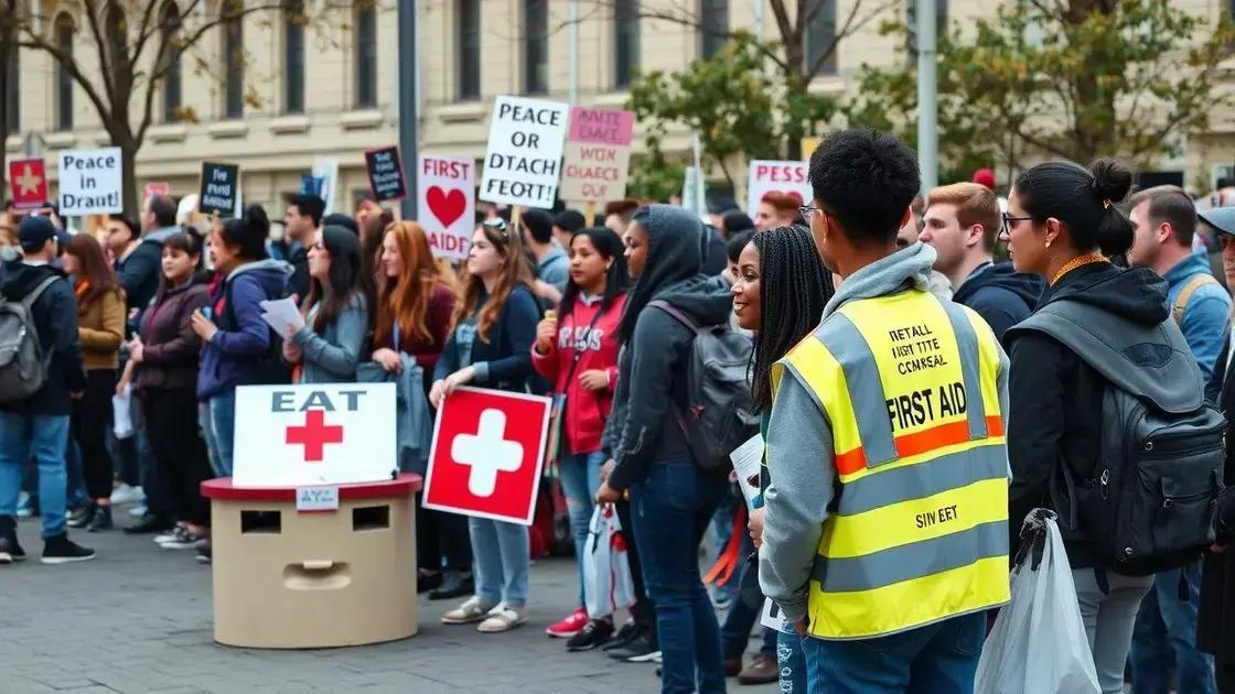 How to ensure safety during protests
