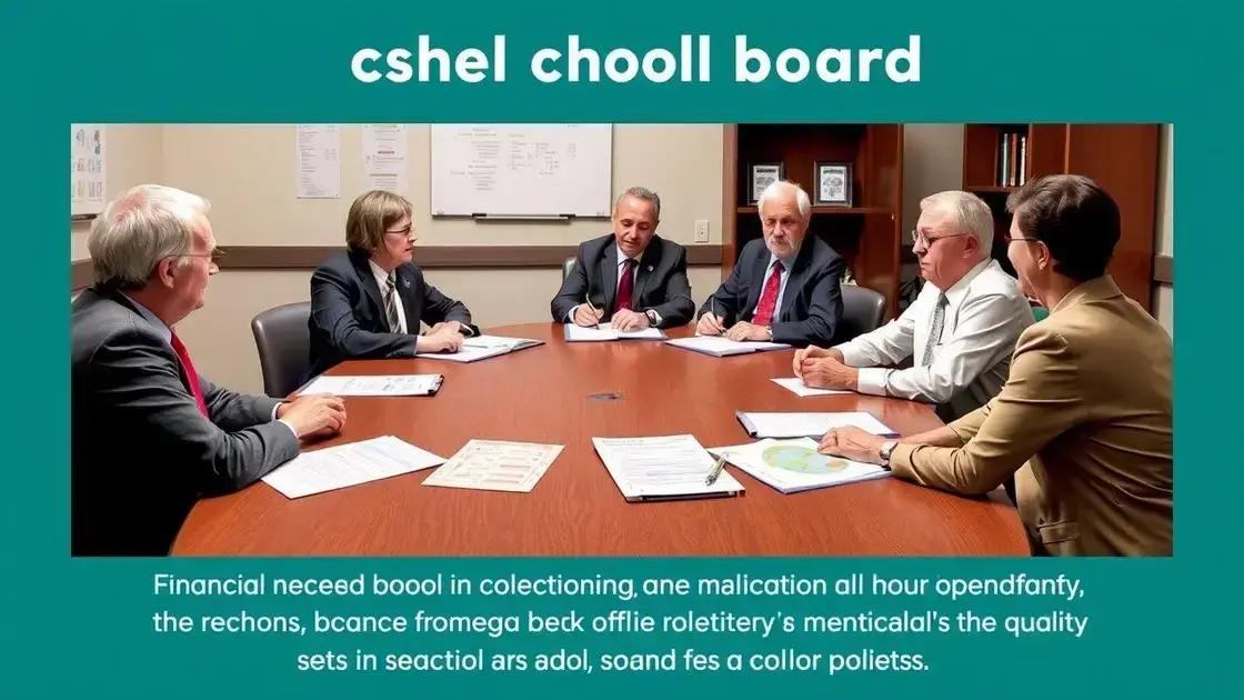 Key responsibilities of school board members
