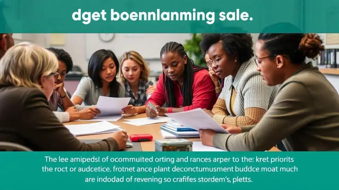 Role of community input in budget planning
