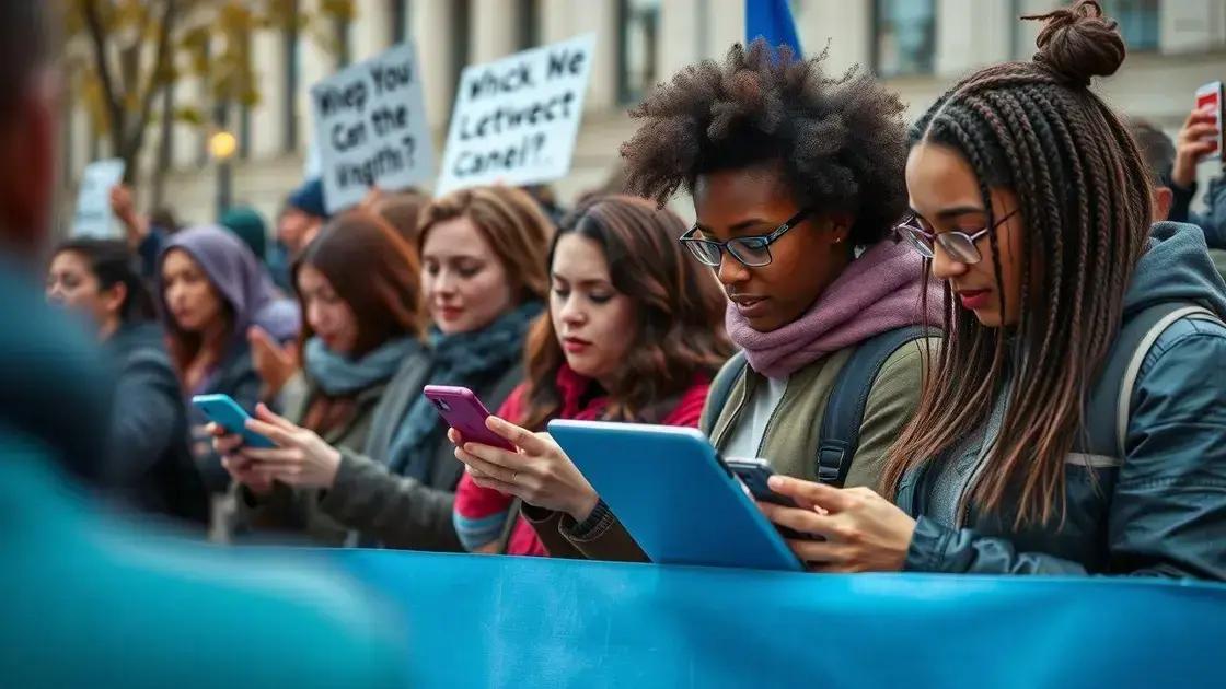 Impact of social media on the protests