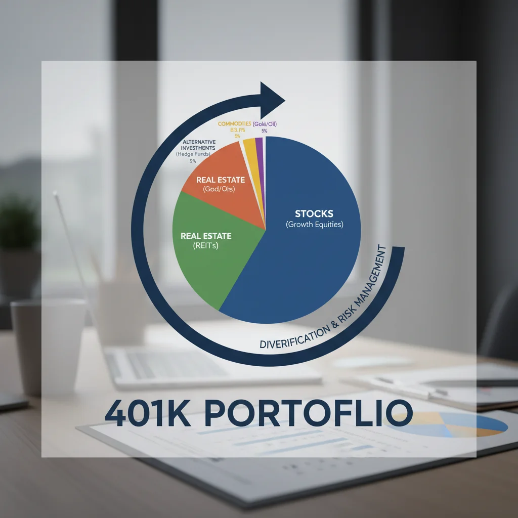 Diversified investment portfolio pie chart