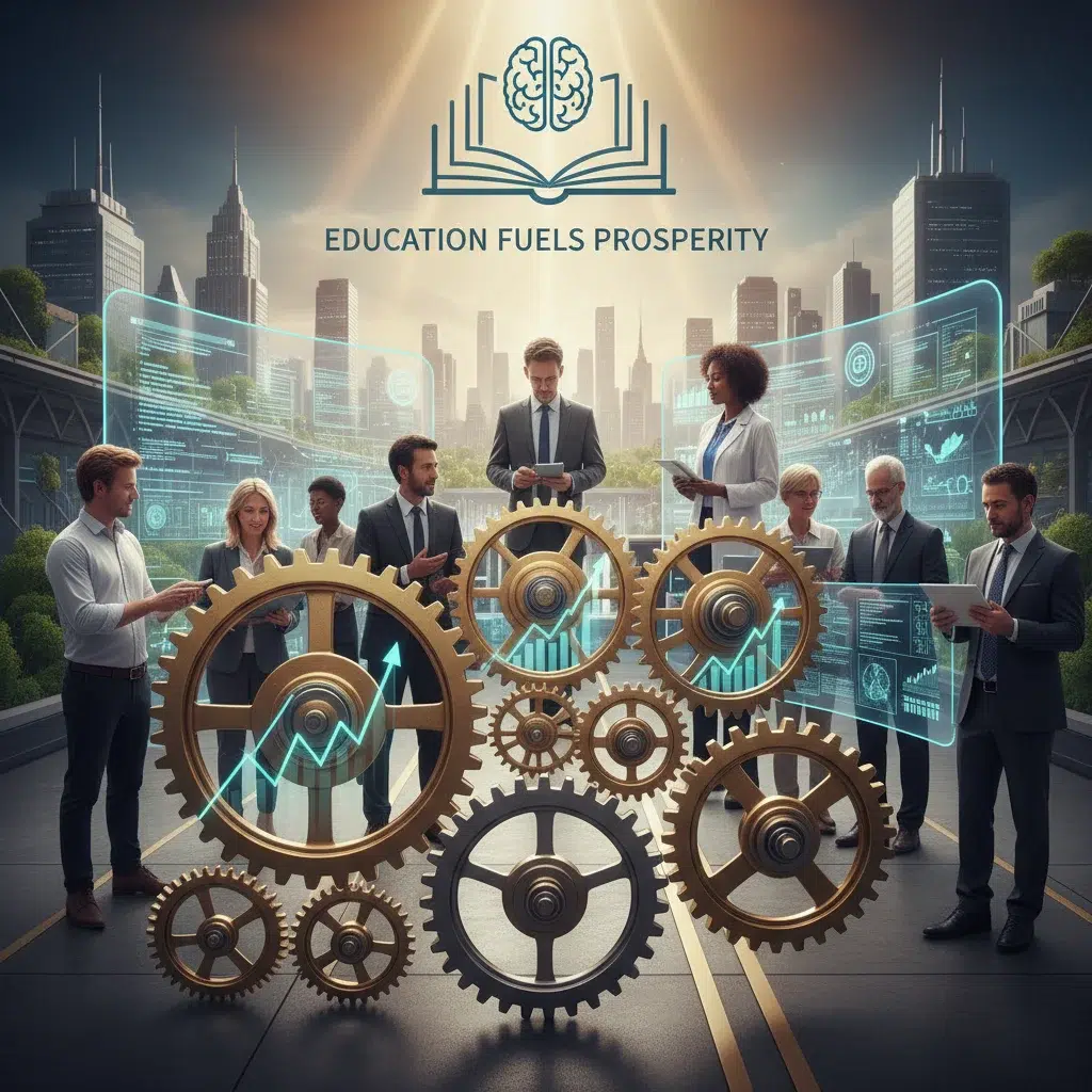 Economic growth and innovation driven by increased investment in higher education.
