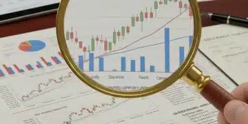 Magnifying glass over financial documents revealing Q3 2026 investment insights