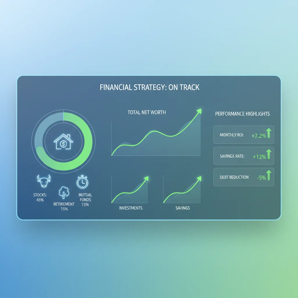 Financial dashboard showing optimized investment strategies for new tax laws