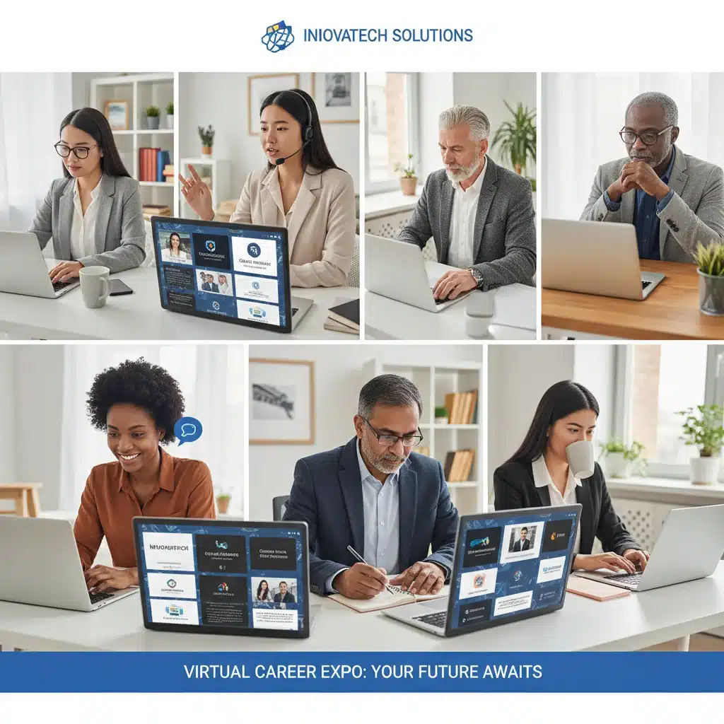 Job seekers participating in a virtual career assistance program